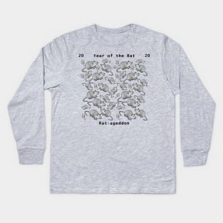 Rat-ageddon Year of the Rat 2020 Kids Long Sleeve T-Shirt